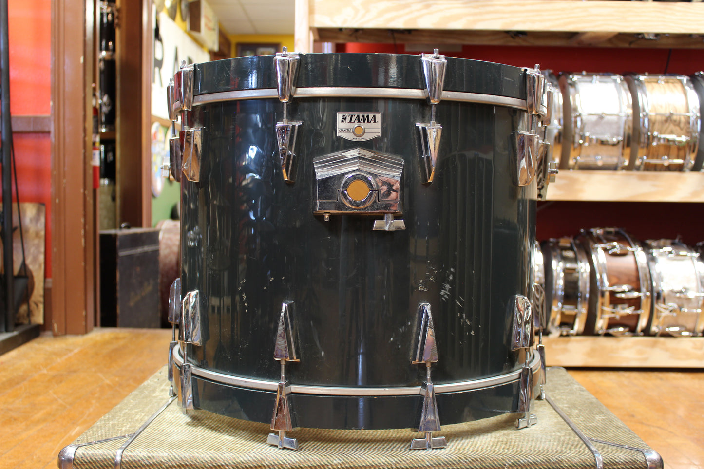 1980s Tama Granstar Outfit in Gun Metallic Grey 16x22 12x13 16x16 16x18