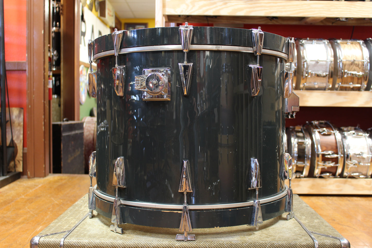 1980s Tama Granstar Outfit in Gun Metallic Grey 16x22 12x13 16x16 16x18