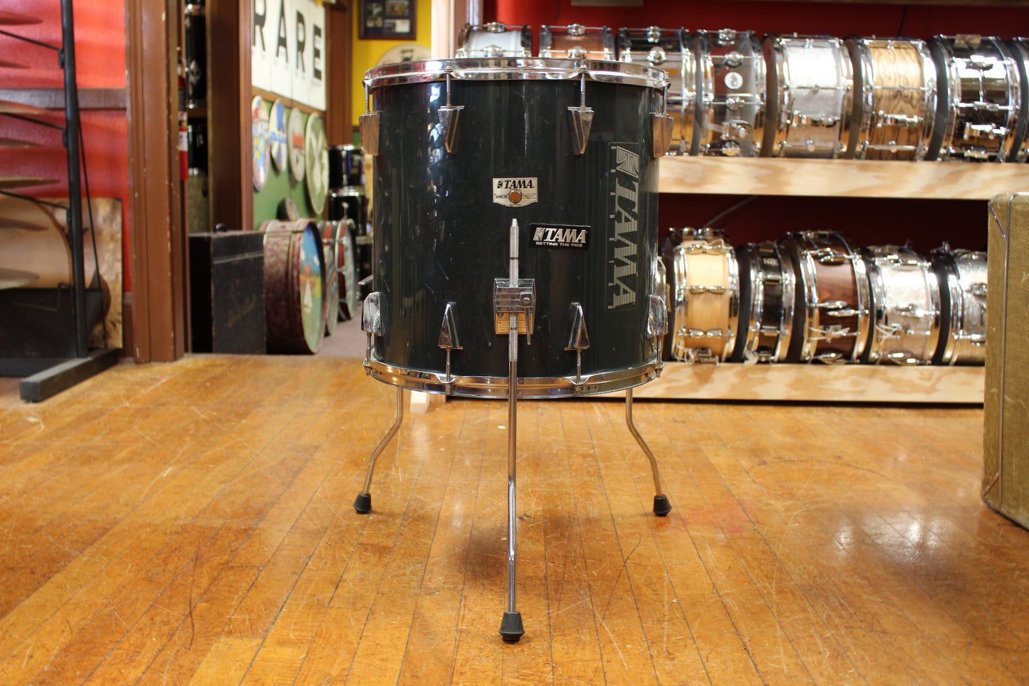 1980s Tama Granstar Outfit in Gun Metallic Grey 16x22 12x13 16x16 16x18