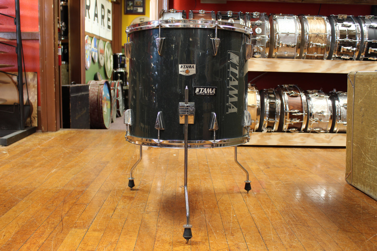 1980s Tama Granstar Outfit in Gun Metallic Grey 16x22 12x13 16x16 16x18
