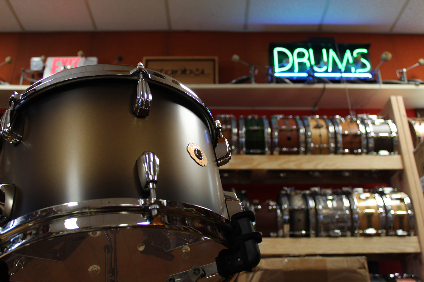 Slingerland Radioking in Black & Gold Duco 14x22 16x16 9x13 6.5x14