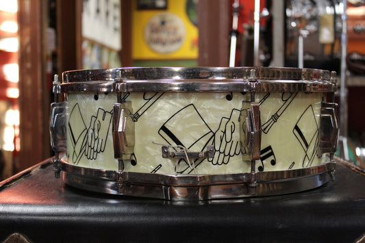 1940s Ludwig and Ludwig 5x14 Top Hat and Cane Snare Drum