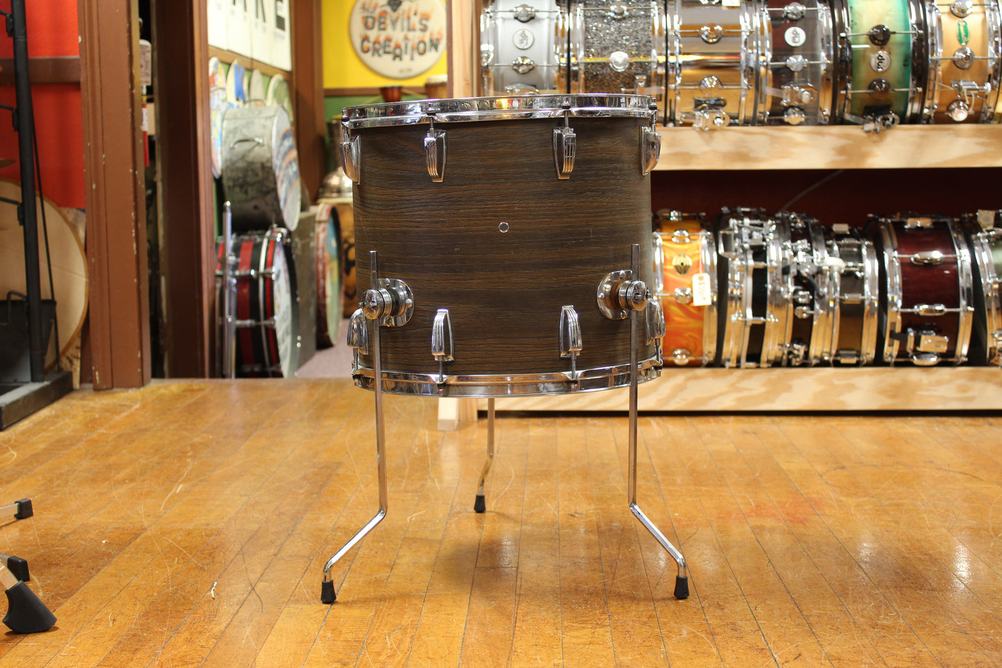 1960s "Rogers" Bop Kit in Walnut Stain Veneer 16x18 8x12 14x16
