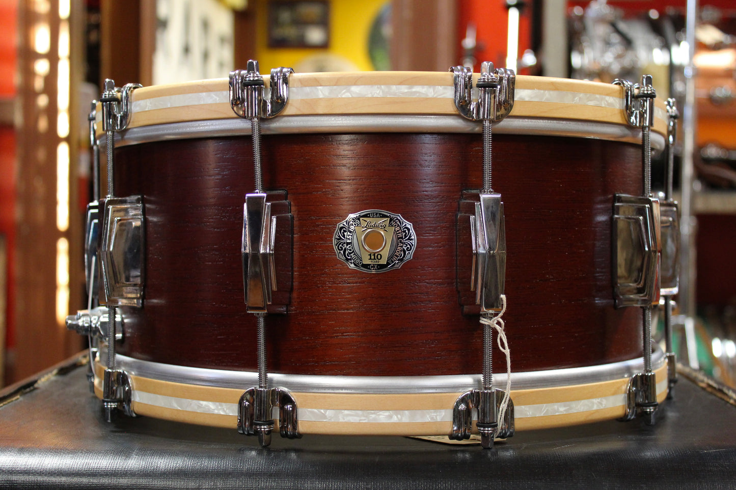 Ludwig Legacy Mahogany "Van Buren" 6.5x14 110th Anniversary Snare Drum in Mahogany Stain