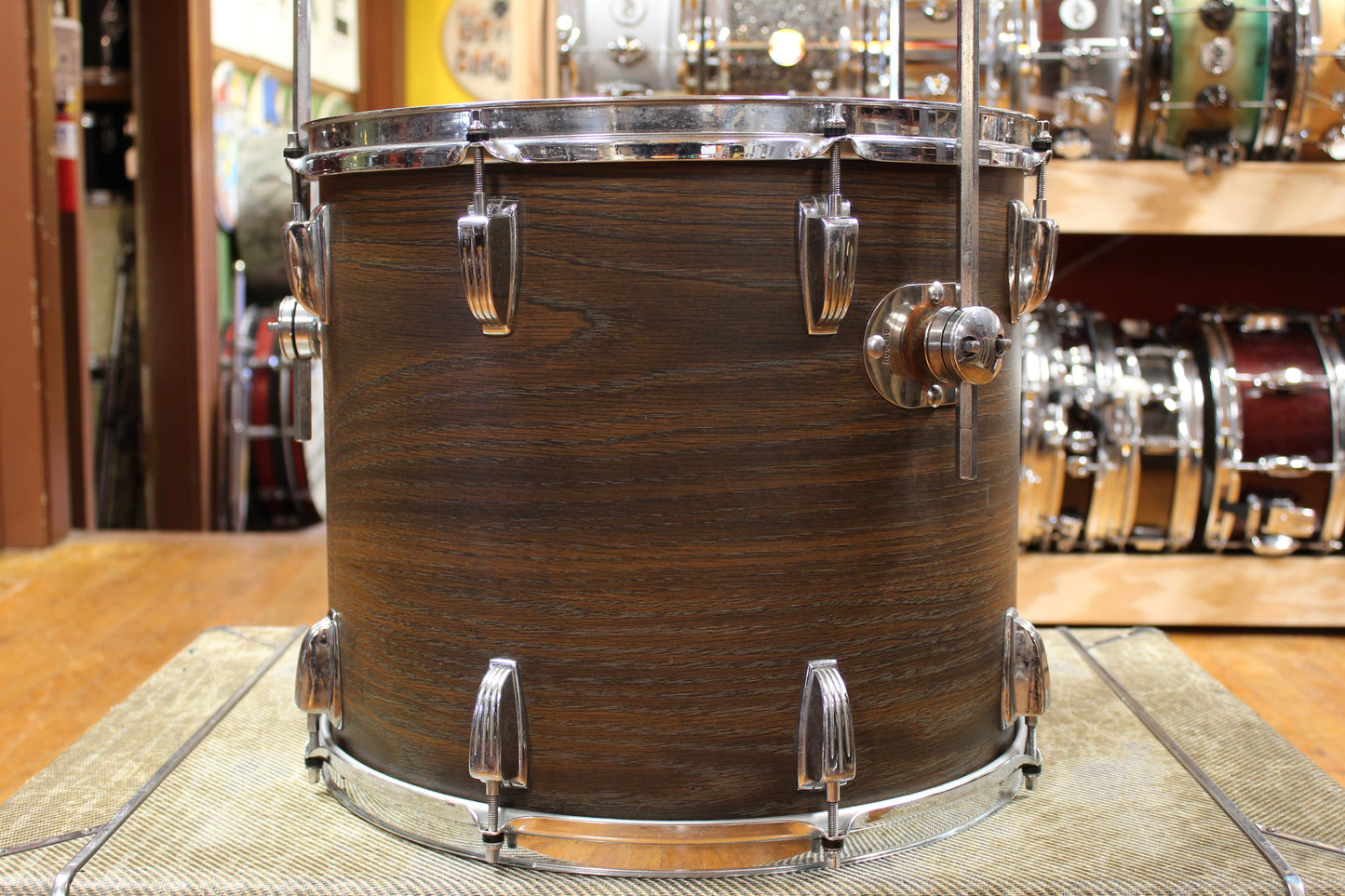 1960s "Rogers" Bop Kit in Walnut Stain Veneer 16x18 8x12 14x16