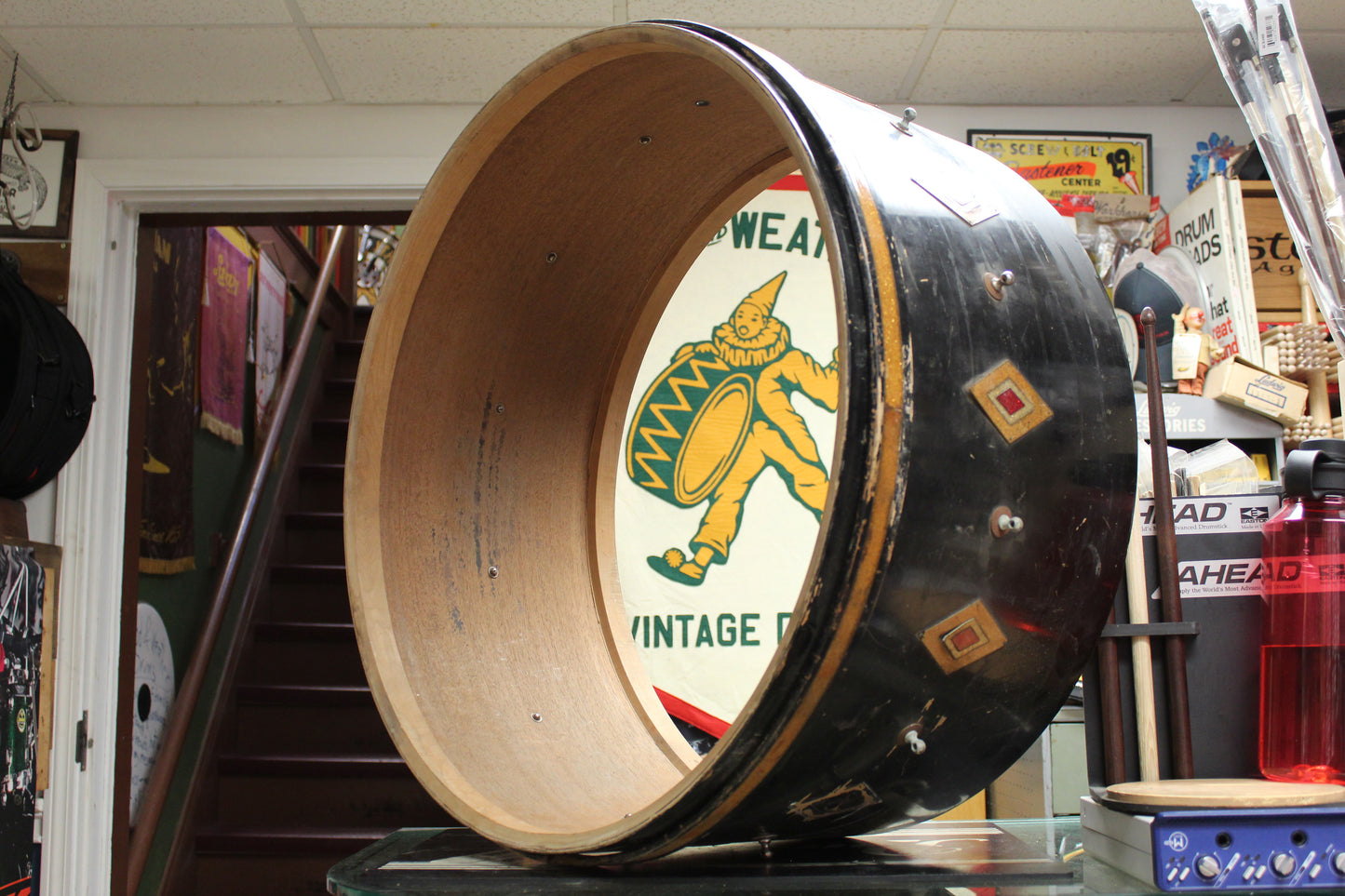 1930s Slingerland 14x28 Bass Drum Shell in Full Dress