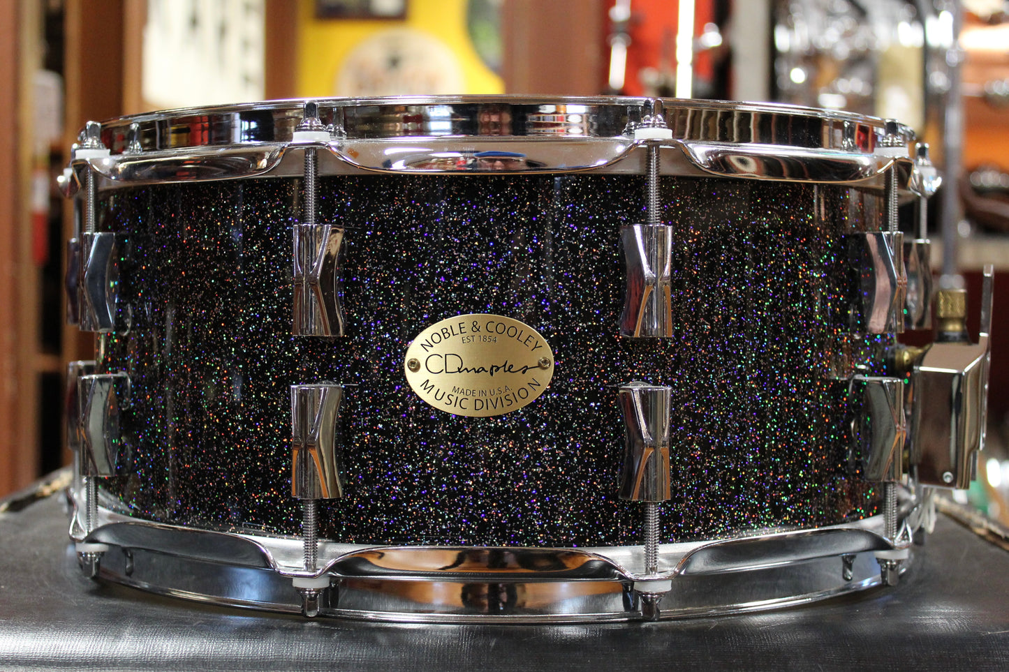 Noble & Cooley CD Maple 6.5"x14" Snare Drum in Rainbow Sparkle Lacquer