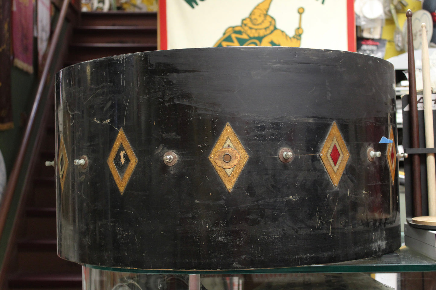 1930s Slingerland 14x28 Bass Drum Shell in Full Dress