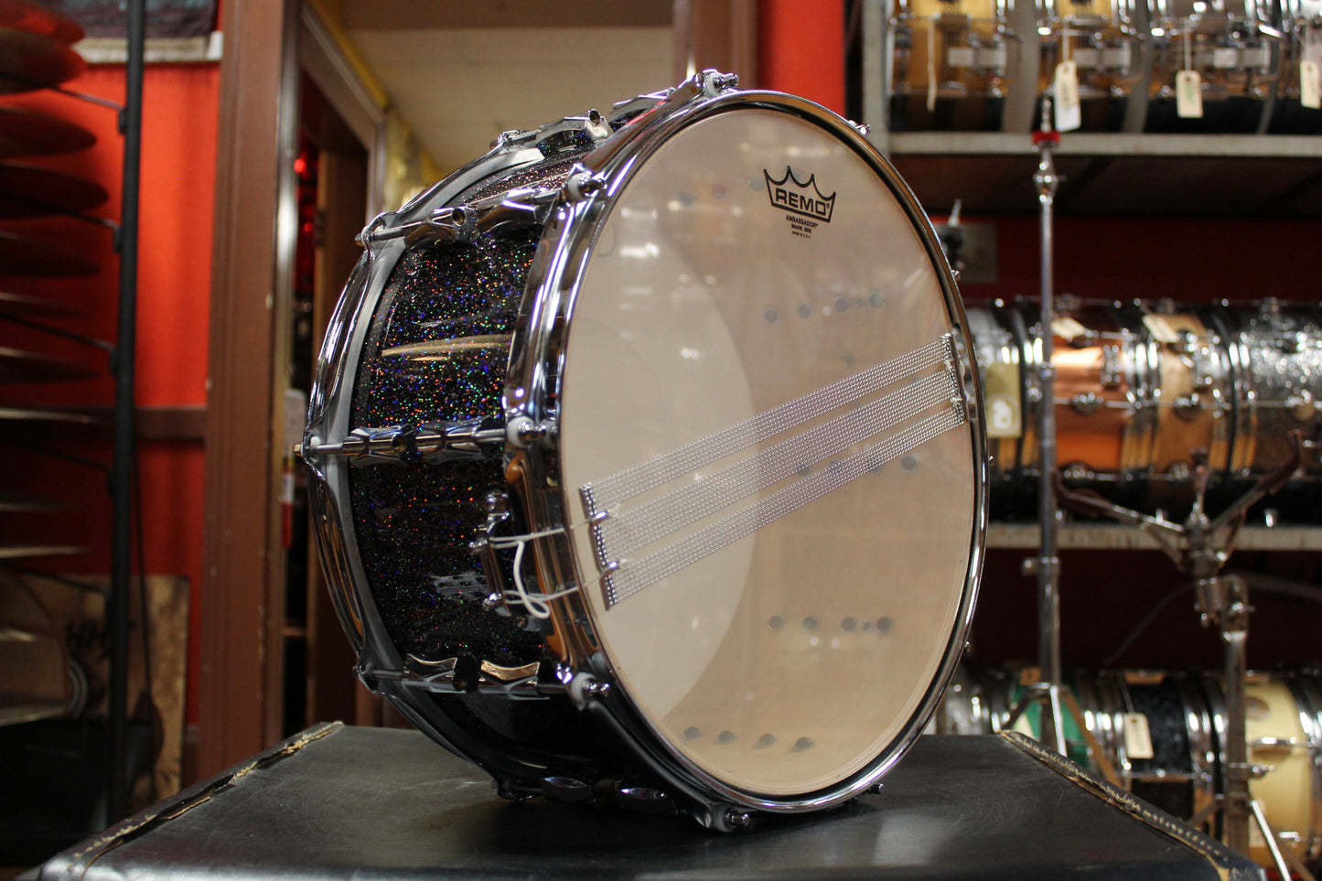 Noble & Cooley CD Maple 6.5"x14" Snare Drum in Rainbow Sparkle Lacquer