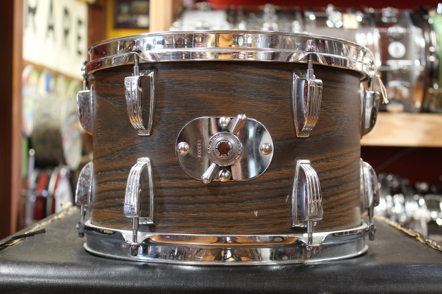 1960s "Rogers" Bop Kit in Walnut Stain Veneer 16x18 8x12 14x16