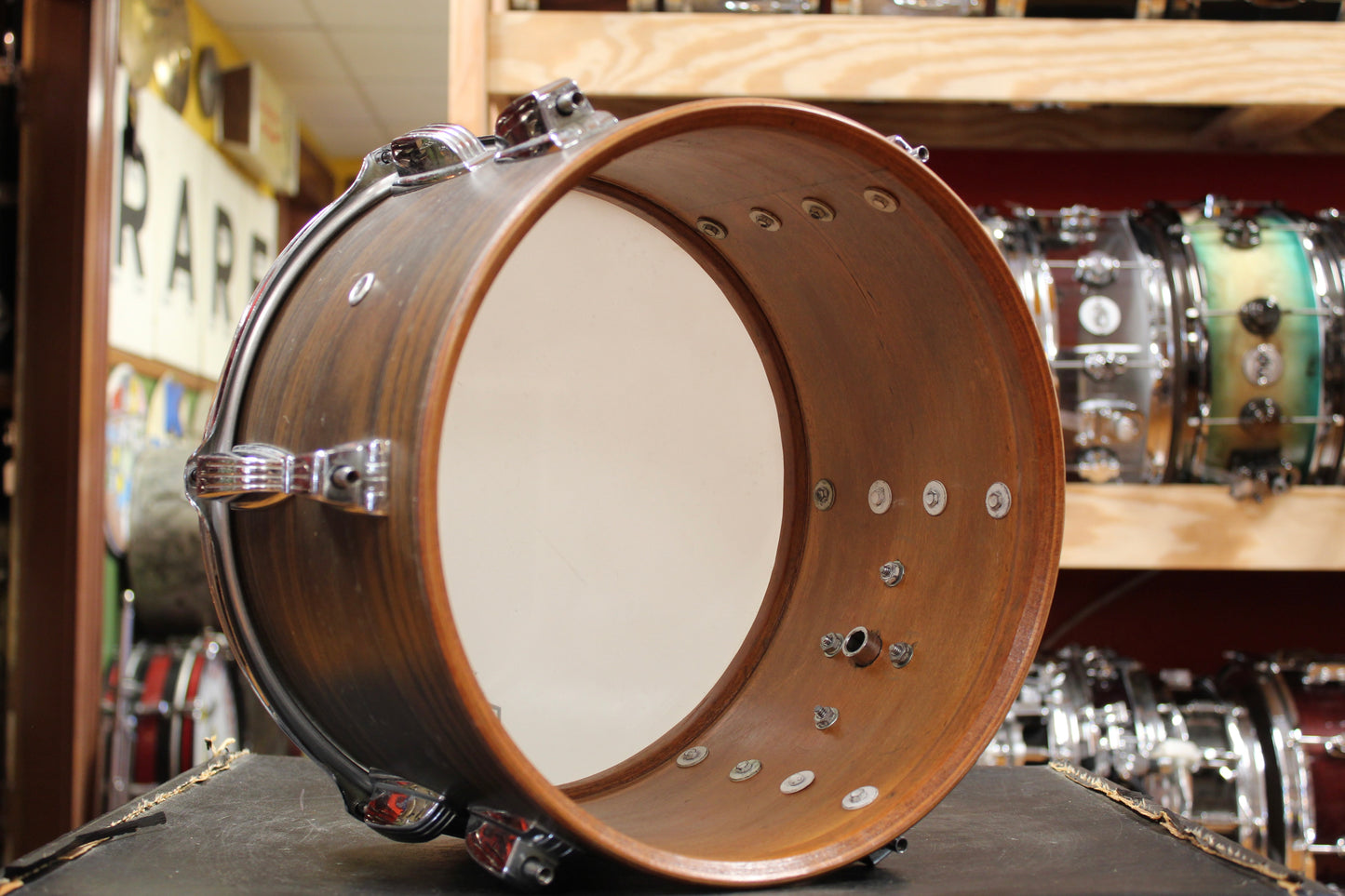 1960s "Rogers" Bop Kit in Walnut Stain Veneer 16x18 8x12 14x16