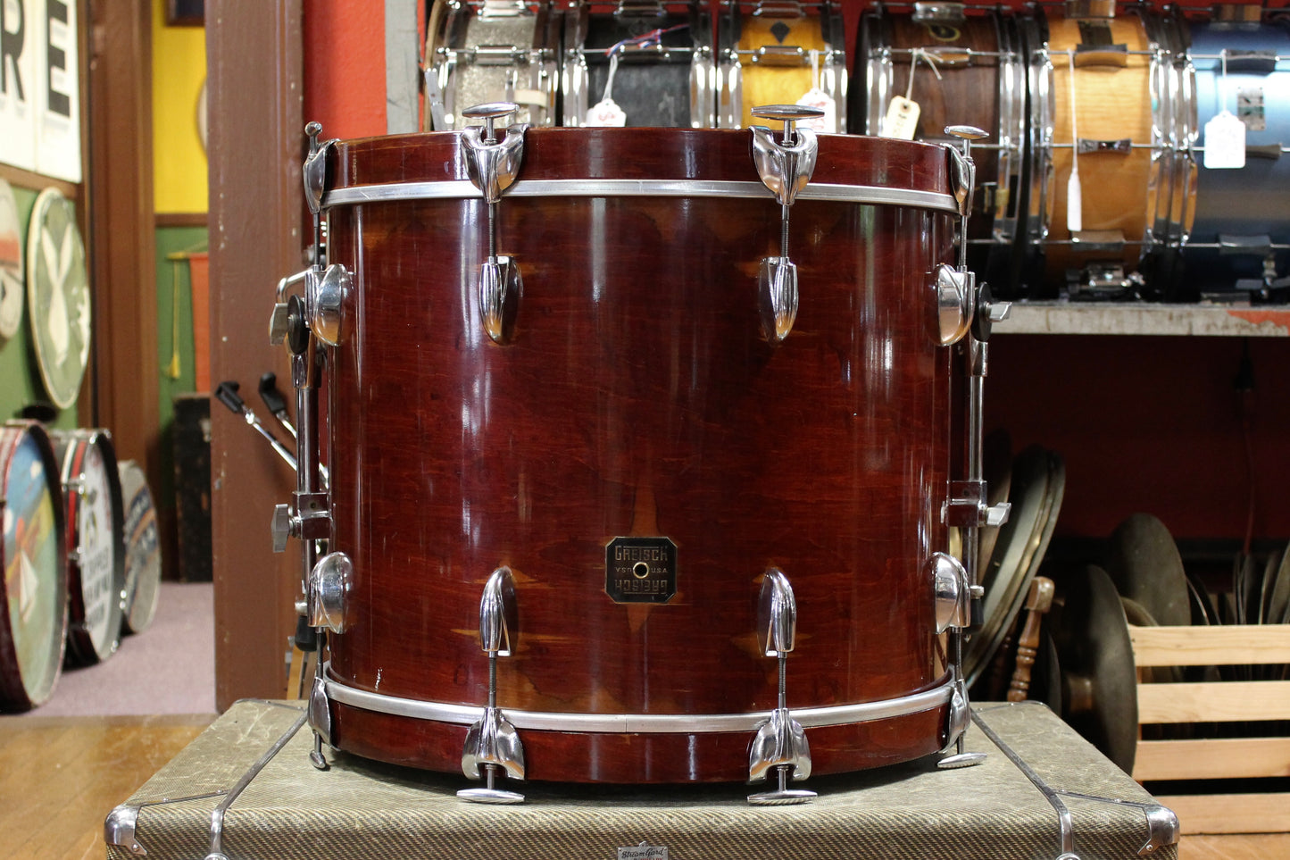 1980's Gretsch USA Outfit in Walnut Gloss 16x20 8x10 10x12 11x13 12x14 16x16