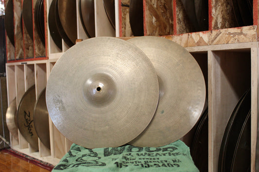 1970s A. Zildjian & Cie. 14" Hi-Hats 1350/1390g