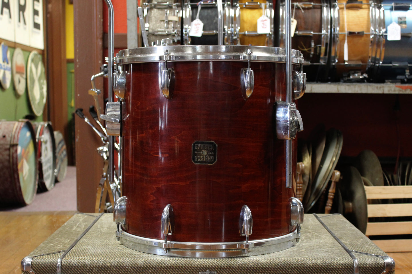 1980's Gretsch USA Outfit in Walnut Gloss 16x20 8x10 10x12 11x13 12x14 16x16