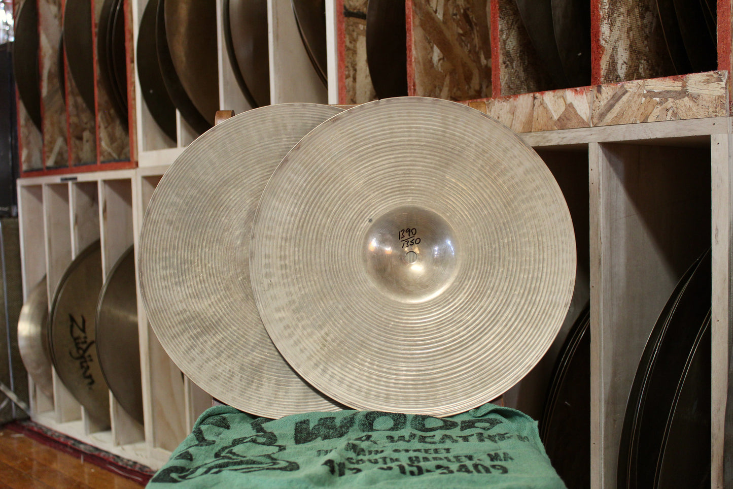 1970s A. Zildjian & Cie. 14" Hi-Hats 1350/1390g