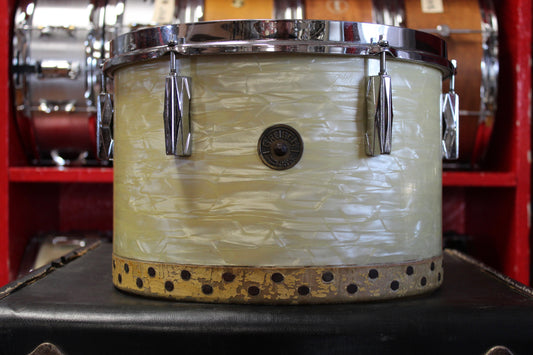 1930s Gretsch Tack Bottom 9x13 Tom in White Marine Pearl