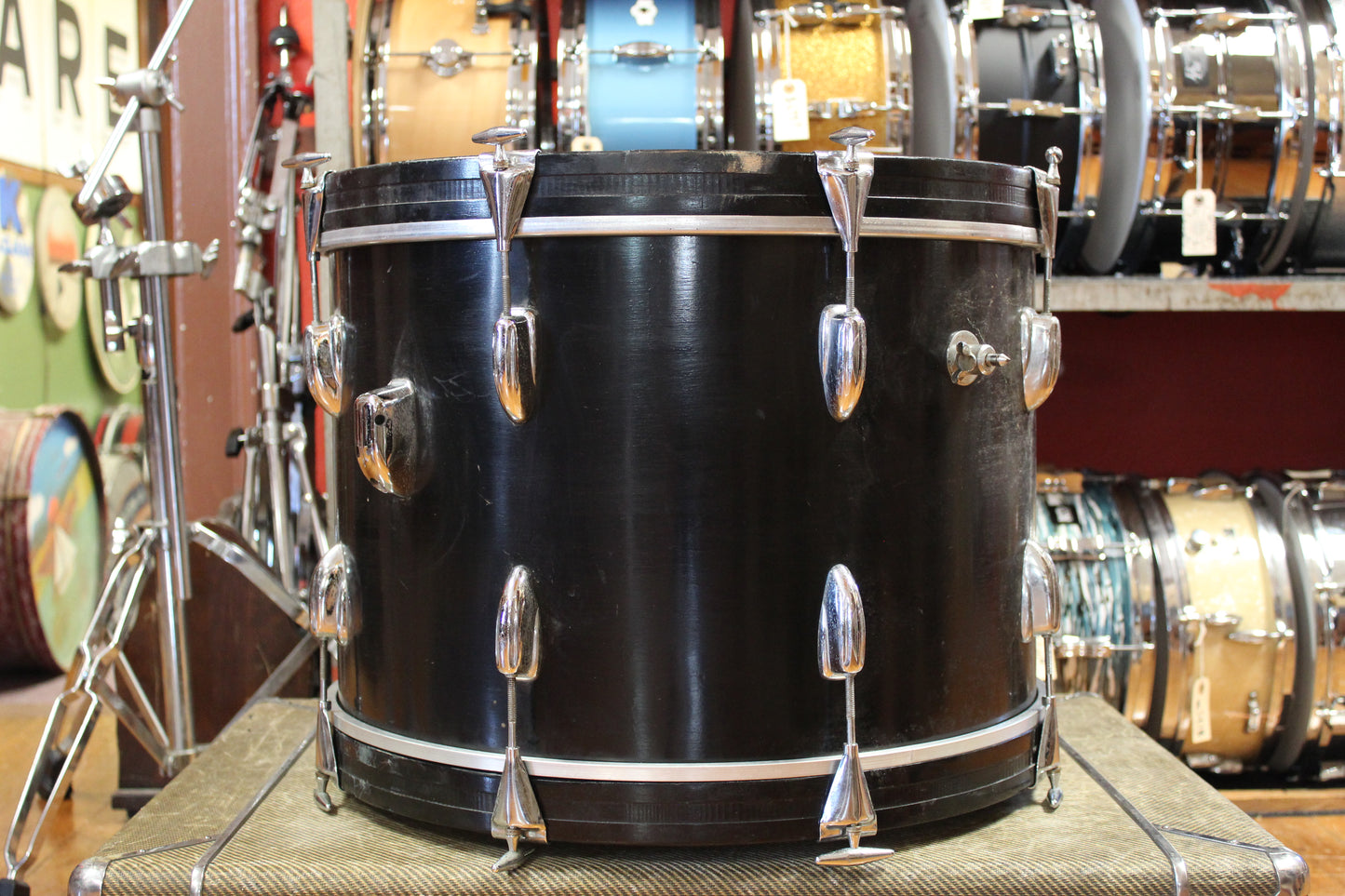 1960s Slingerland in Black 14x20 8x12 16x16