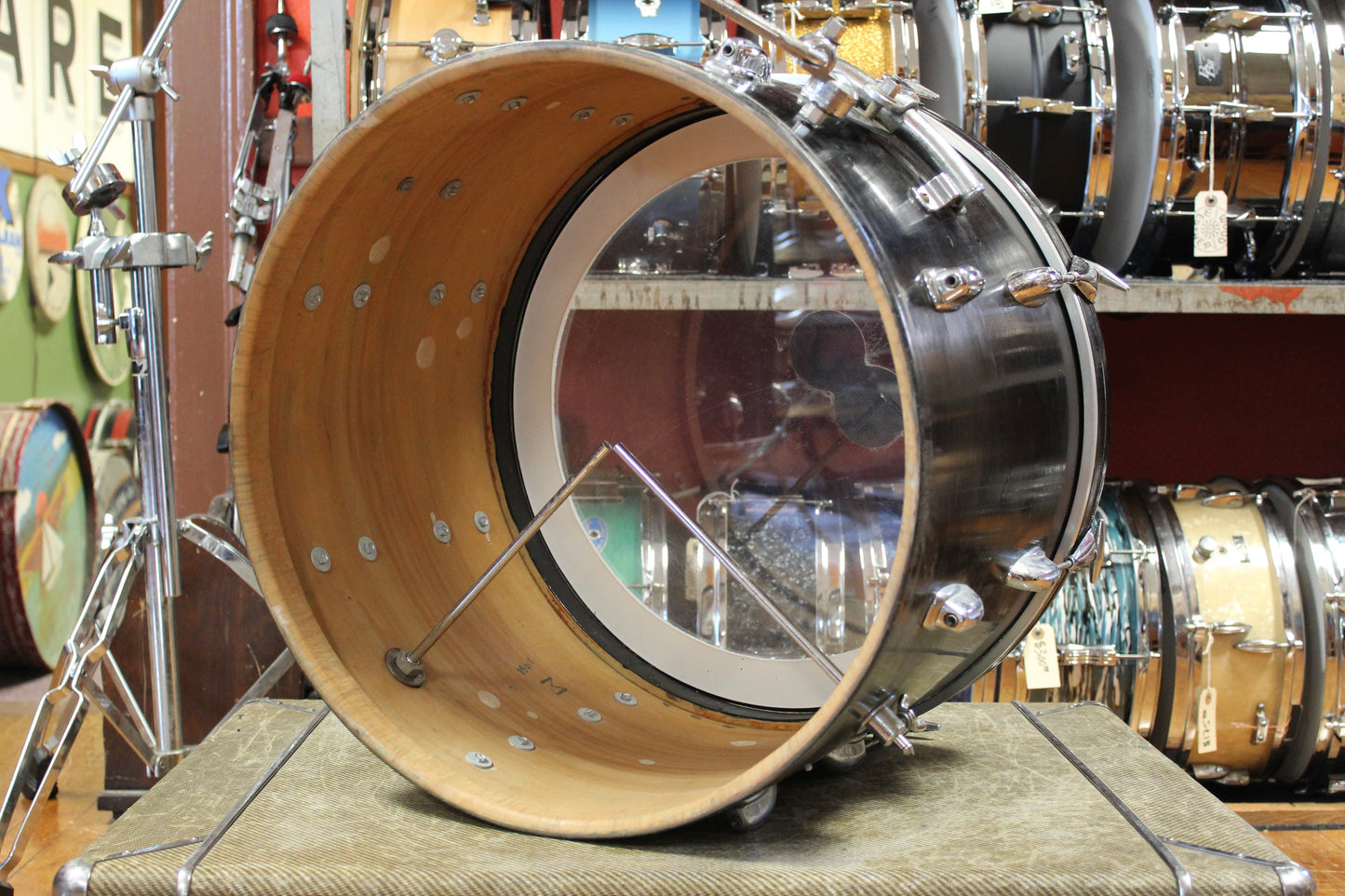 1960s Slingerland in Black 14x20 8x12 16x16