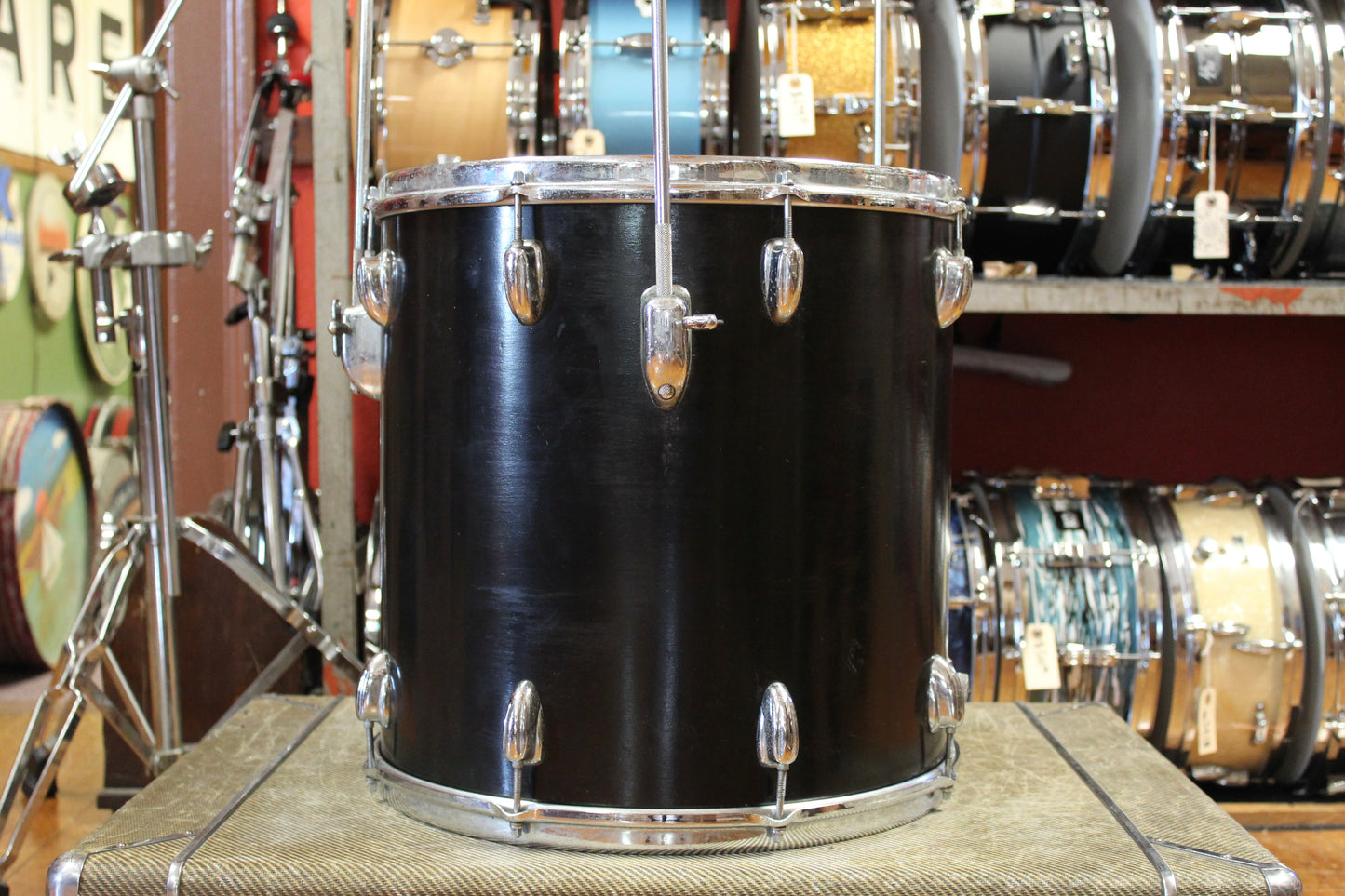 1960s Slingerland in Black 14x20 8x12 16x16