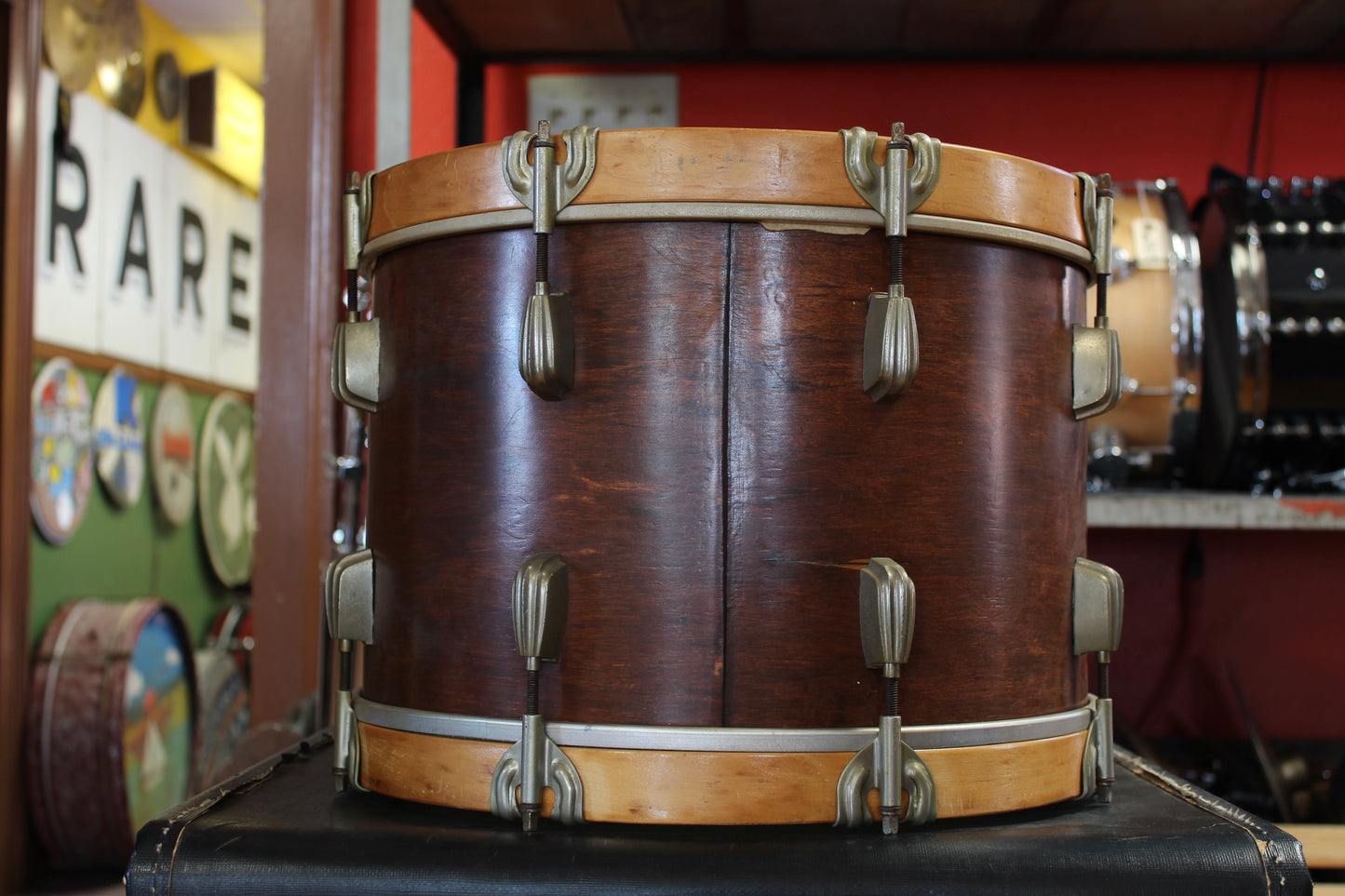 1950s Slingerland 10x15 Tenor Drum in Natural Mahogany