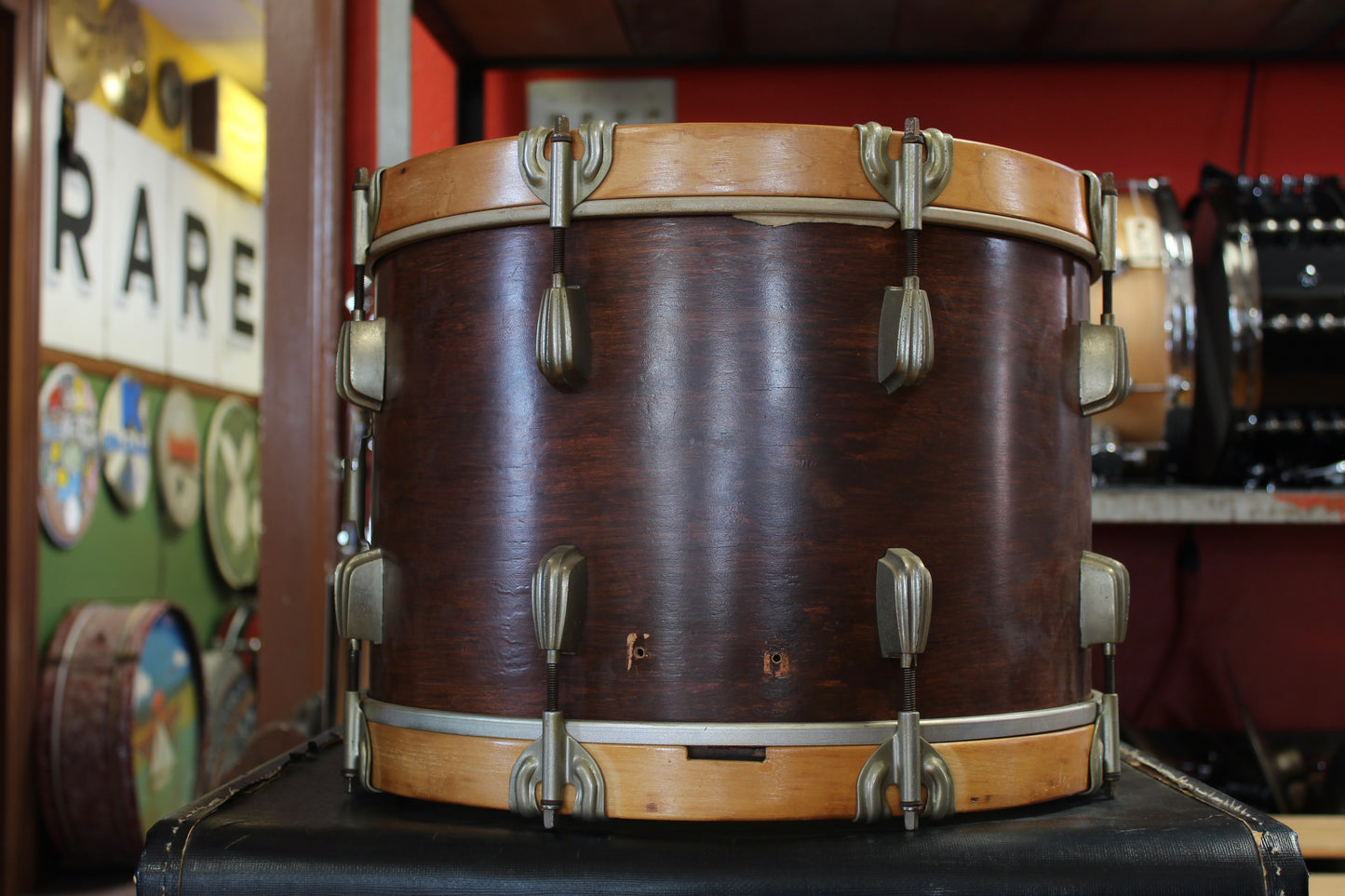 1950s Slingerland 10x15 Tenor Drum in Natural Mahogany