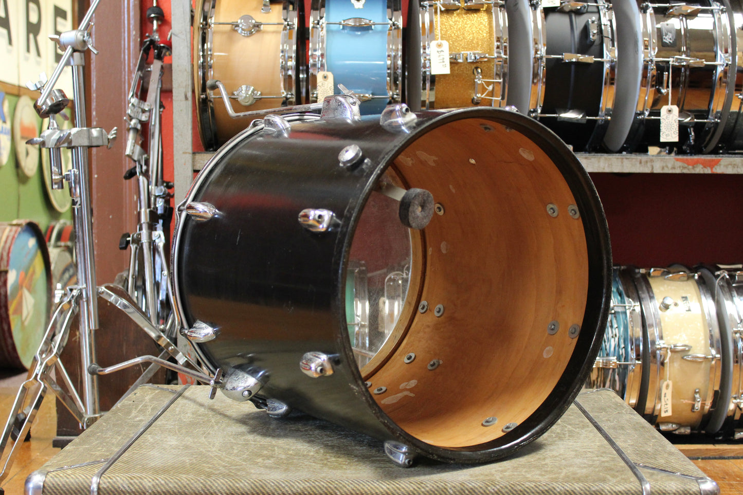 1960s Slingerland in Black 14x20 8x12 16x16