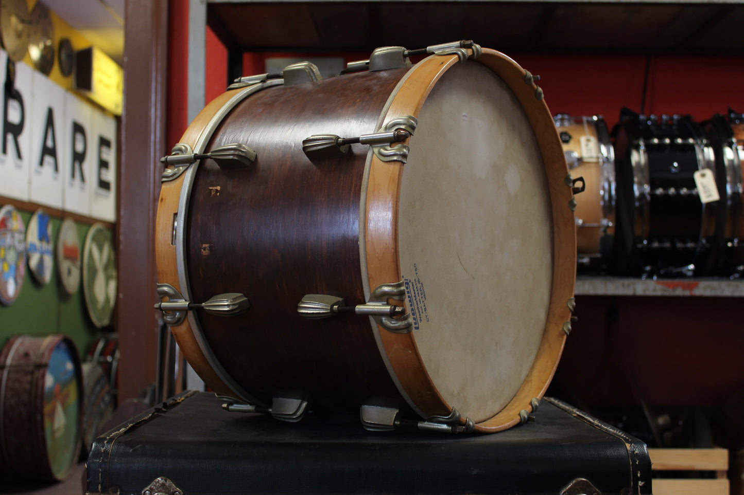 1950s Slingerland 10x15 Tenor Drum in Natural Mahogany