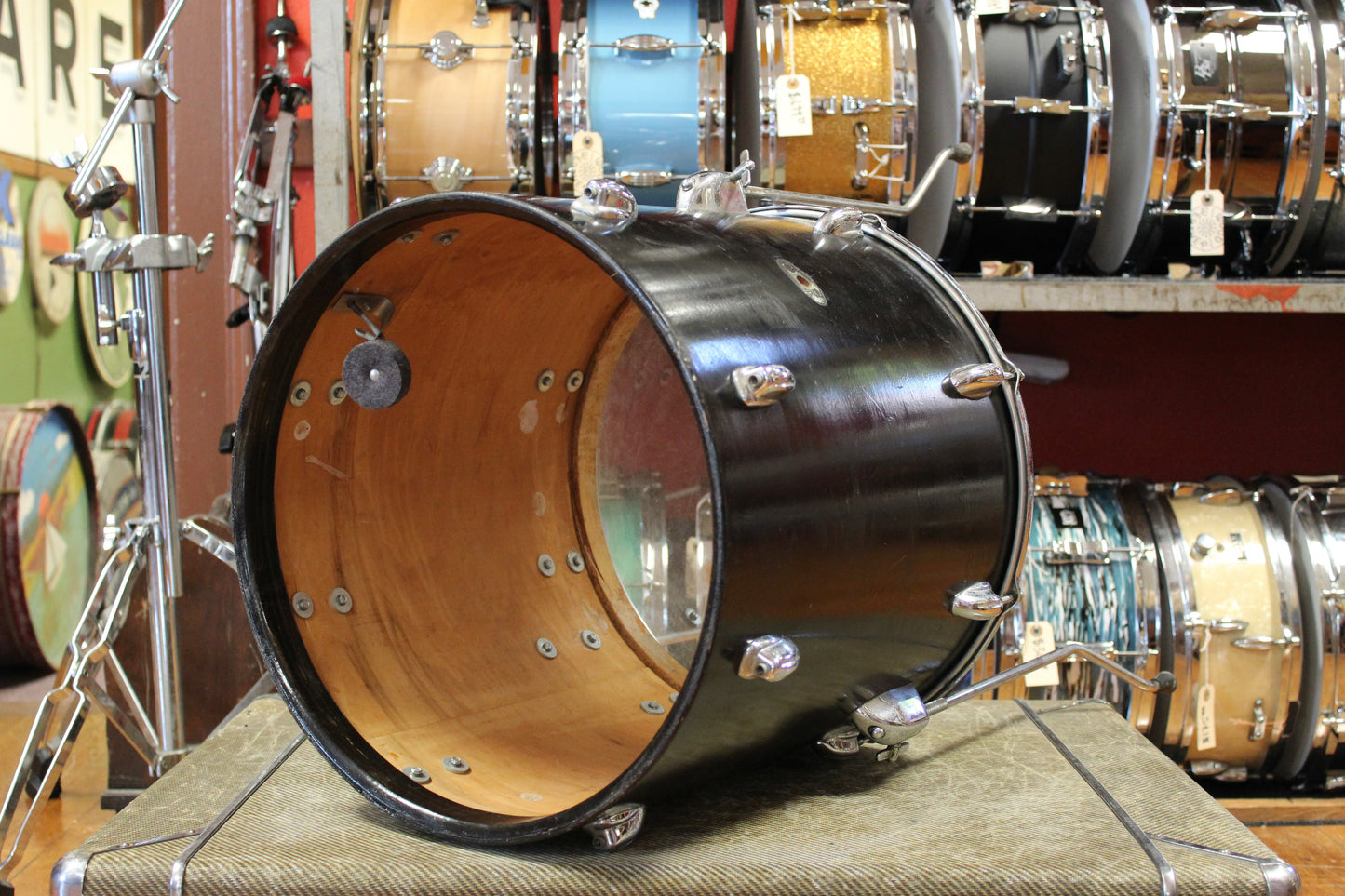 1960s Slingerland in Black 14x20 8x12 16x16