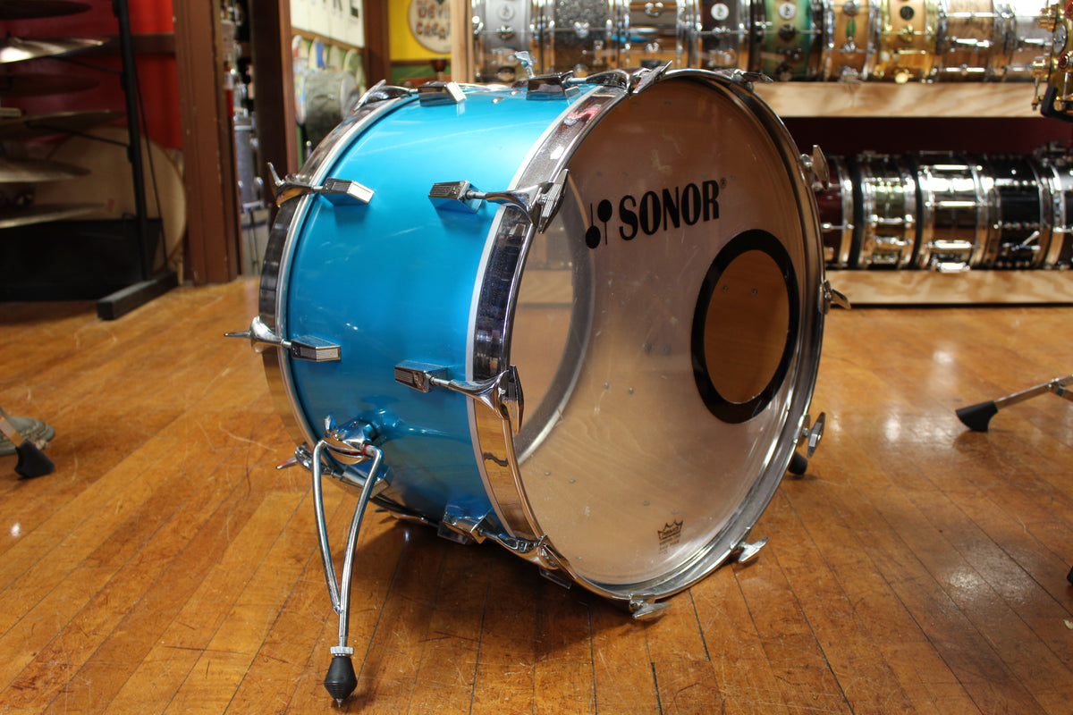 1970s Sonor Phonic Outfit in Metallic Blue 14x22 9x13 10x14 16x16