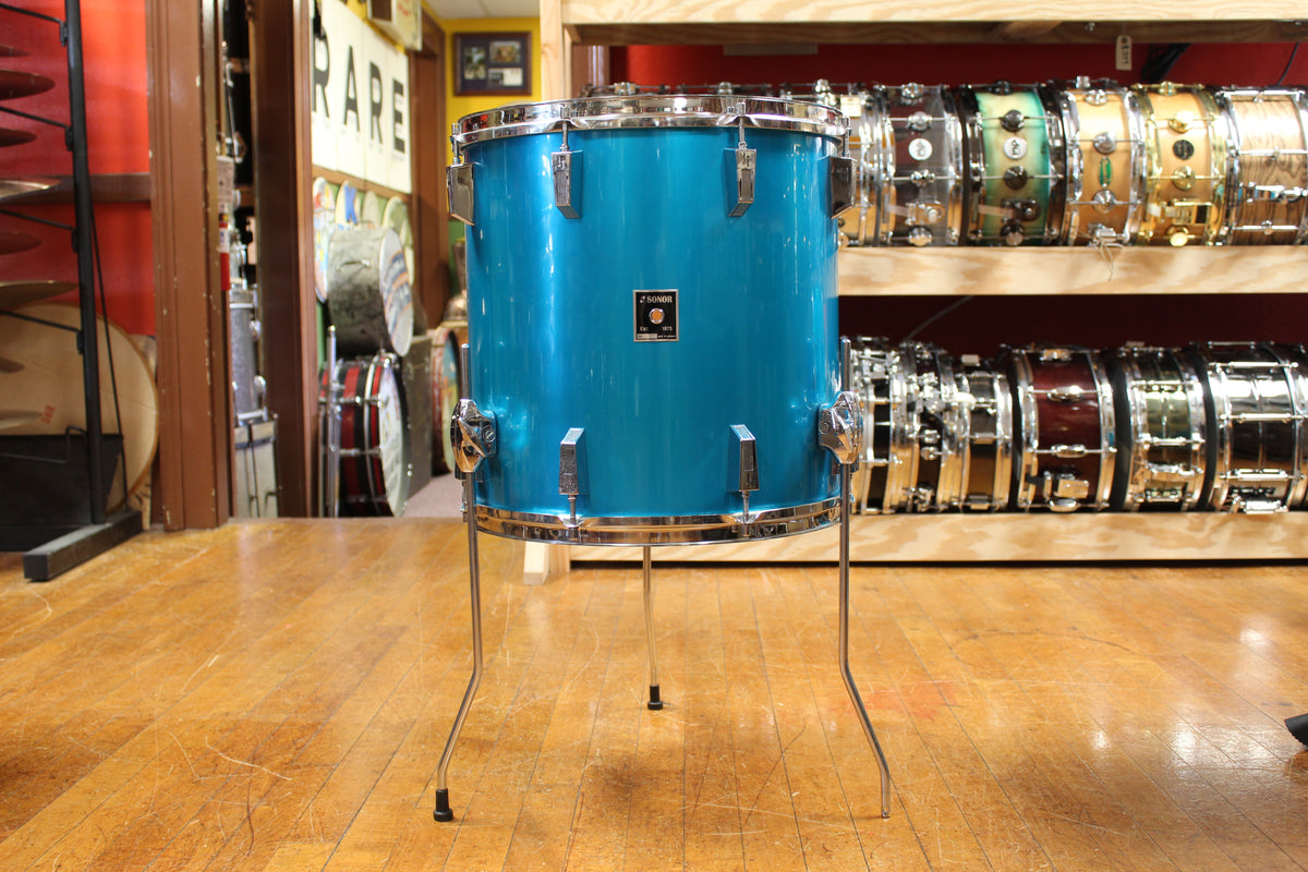 1970s Sonor Phonic Outfit in Metallic Blue 14x22 9x13 10x14 16x16