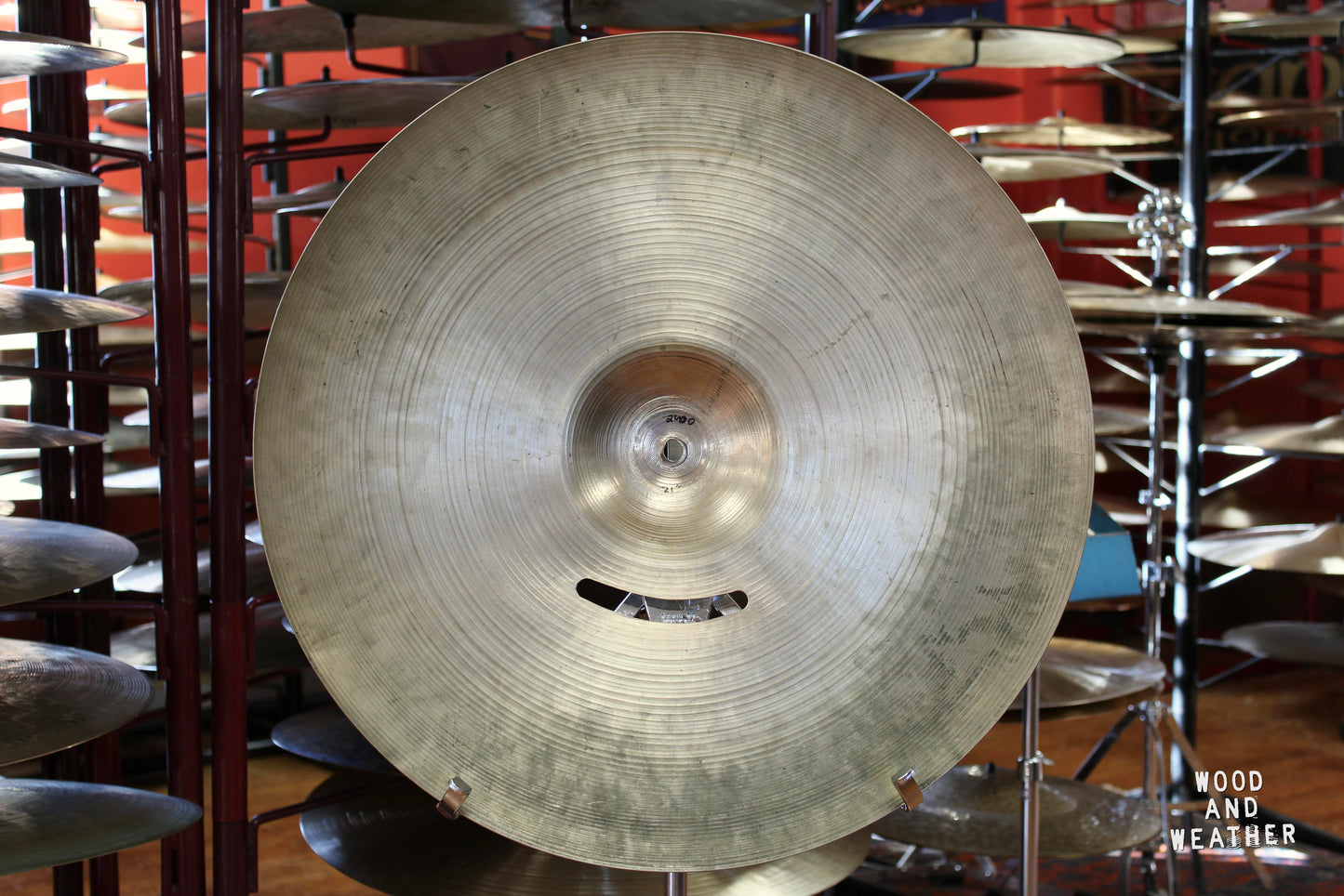 1960s A. Zildjian 21" Ride Cymbal 2400g - Repaired