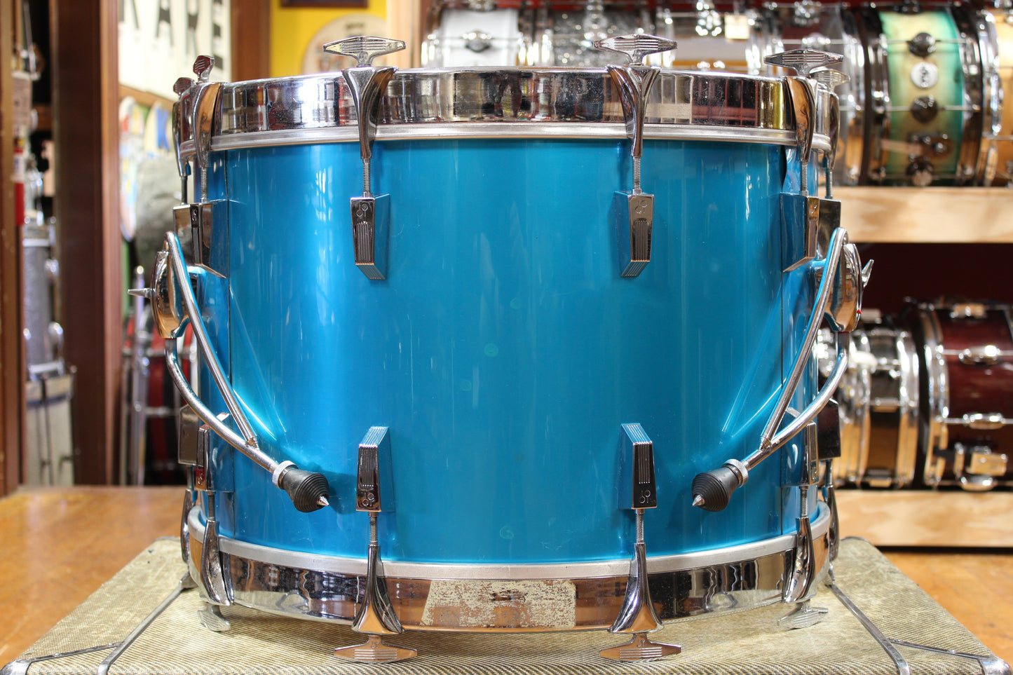 1970s Sonor Phonic Outfit in Metallic Blue 14x22 9x13 10x14 16x16