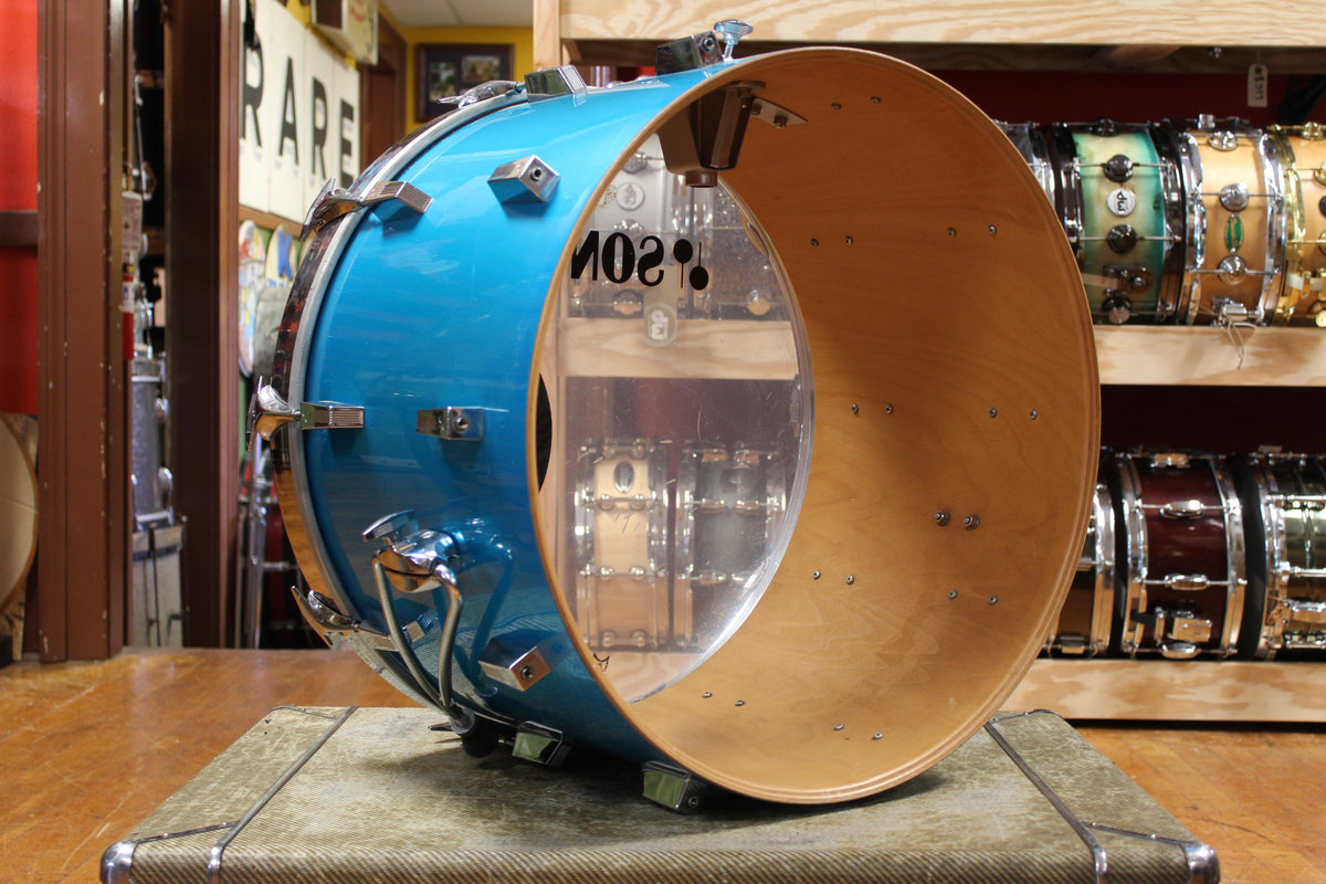1970s Sonor Phonic Outfit in Metallic Blue 14x22 9x13 10x14 16x16