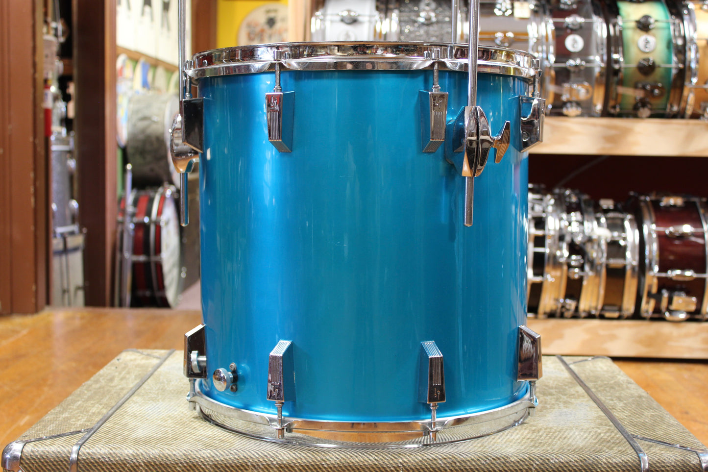 1970s Sonor Phonic Outfit in Metallic Blue 14x22 9x13 10x14 16x16