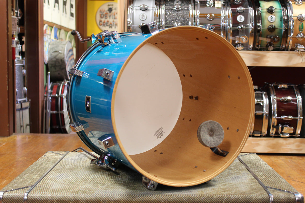 1970s Sonor Phonic Outfit in Metallic Blue 14x22 9x13 10x14 16x16