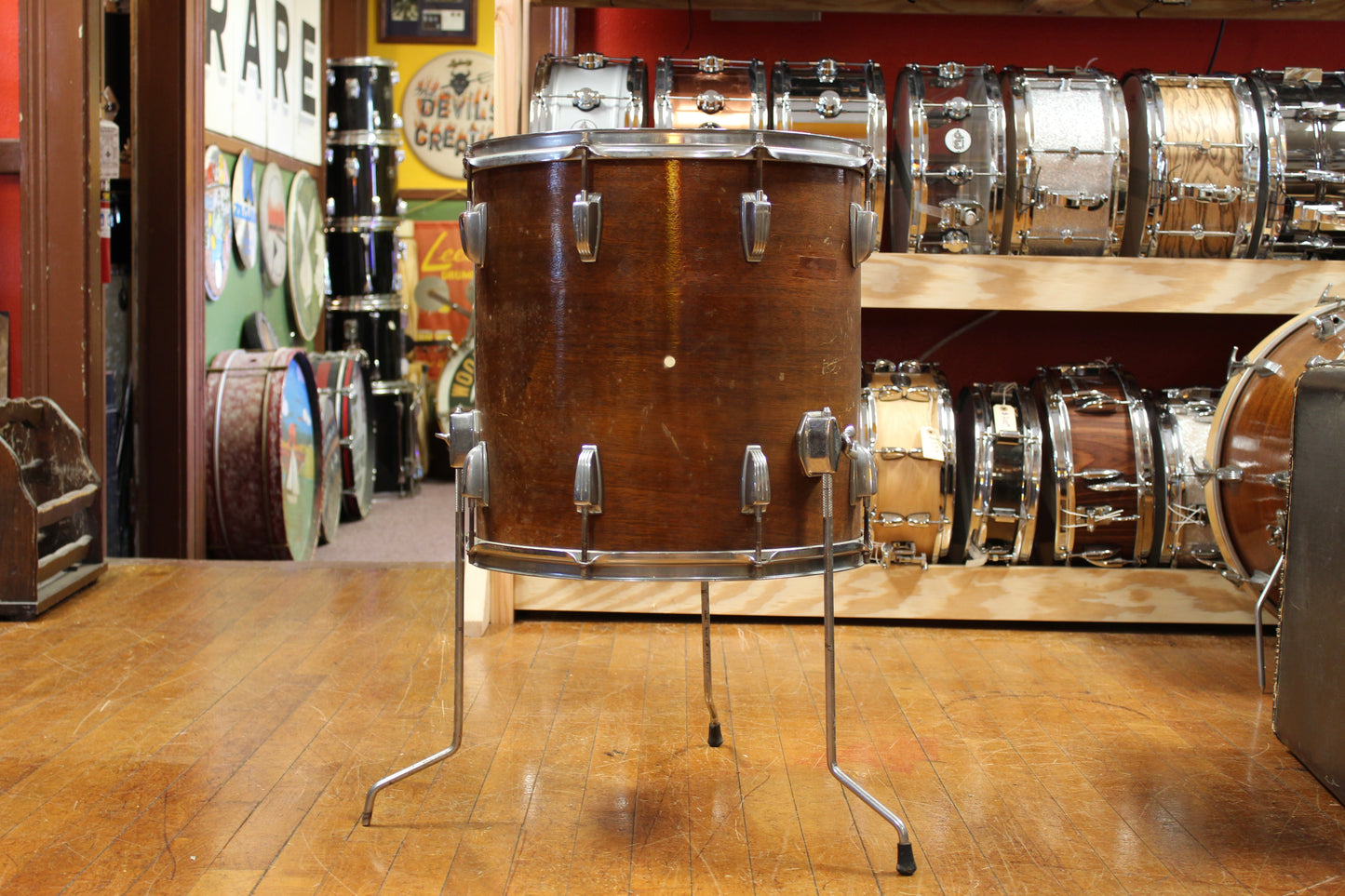 1950/60s Ludwig Super Classic Outfit in Mahogany Lacquer 14x22 9x13 16x16
