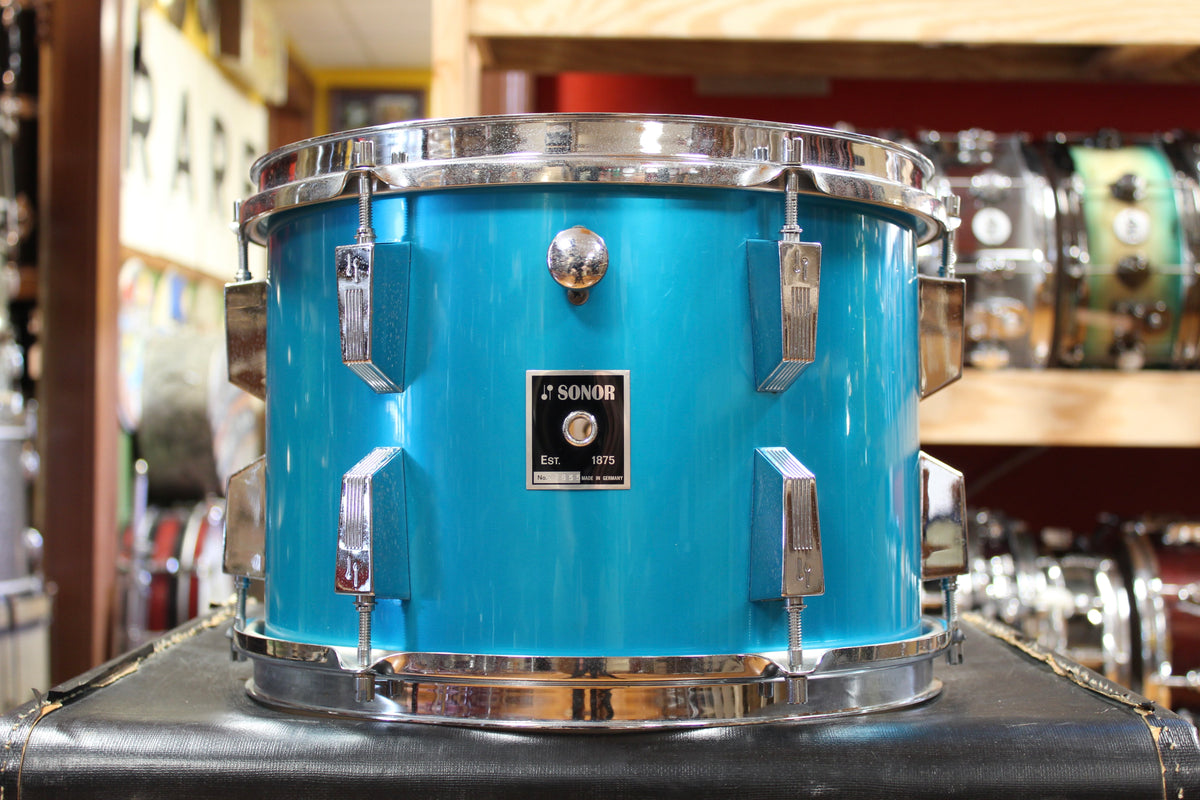 1970s Sonor Phonic Outfit in Metallic Blue 14x22 9x13 10x14 16x16