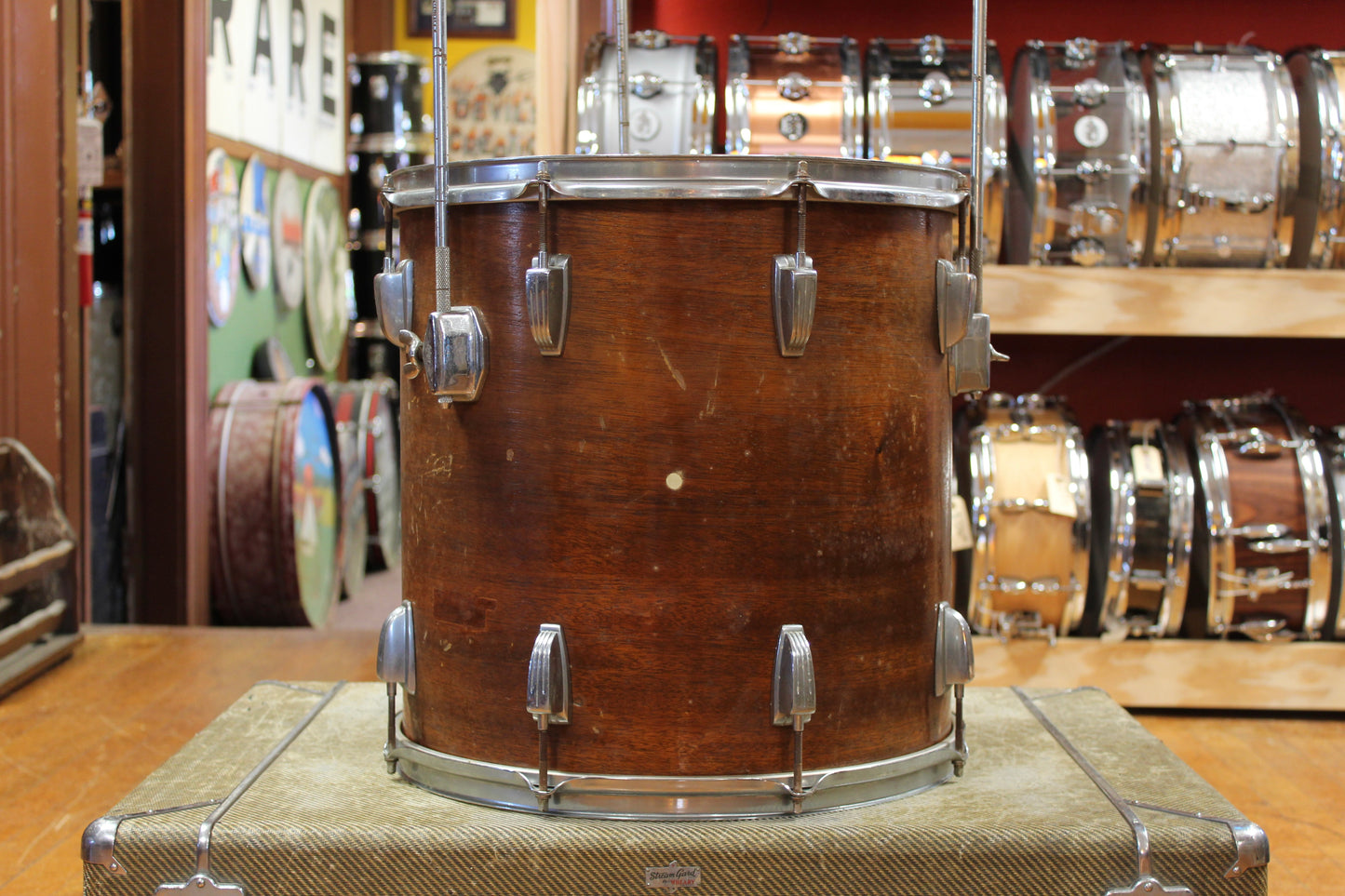 1950/60s Ludwig Super Classic Outfit in Mahogany Lacquer 14x22 9x13 16x16