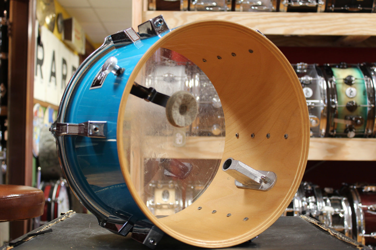 1970s Sonor Phonic Outfit in Metallic Blue 14x22 9x13 10x14 16x16