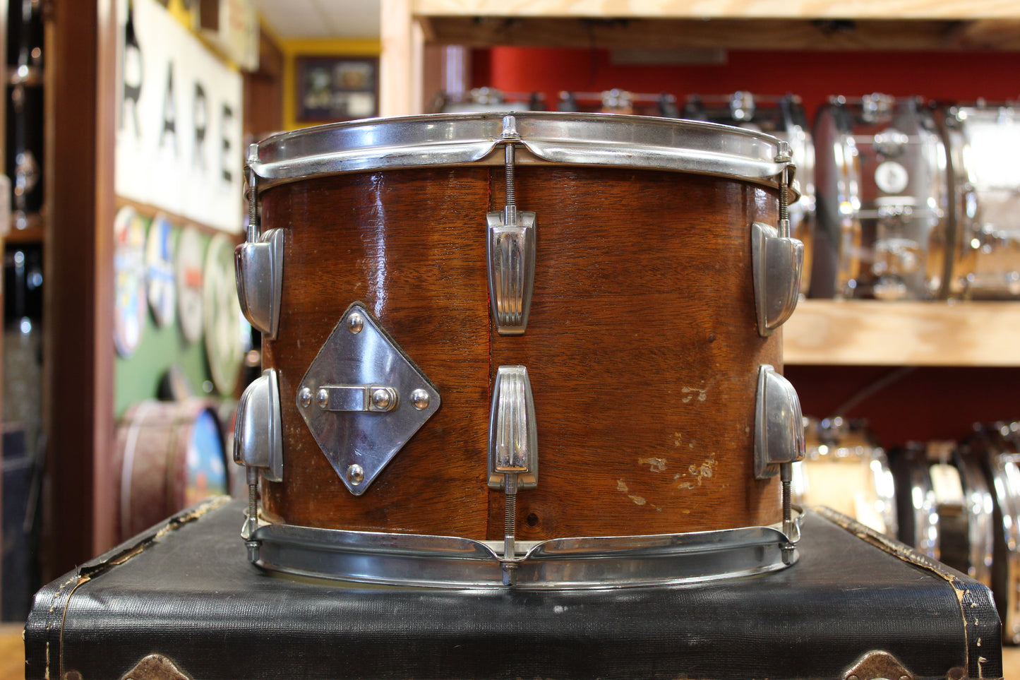 1950/60s Ludwig Super Classic Outfit in Mahogany Lacquer 14x22 9x13 16x16