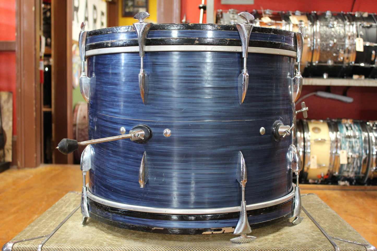 1960s Sonor New Orleans Outfit in Blue Strata 14x20 8x12 5x14