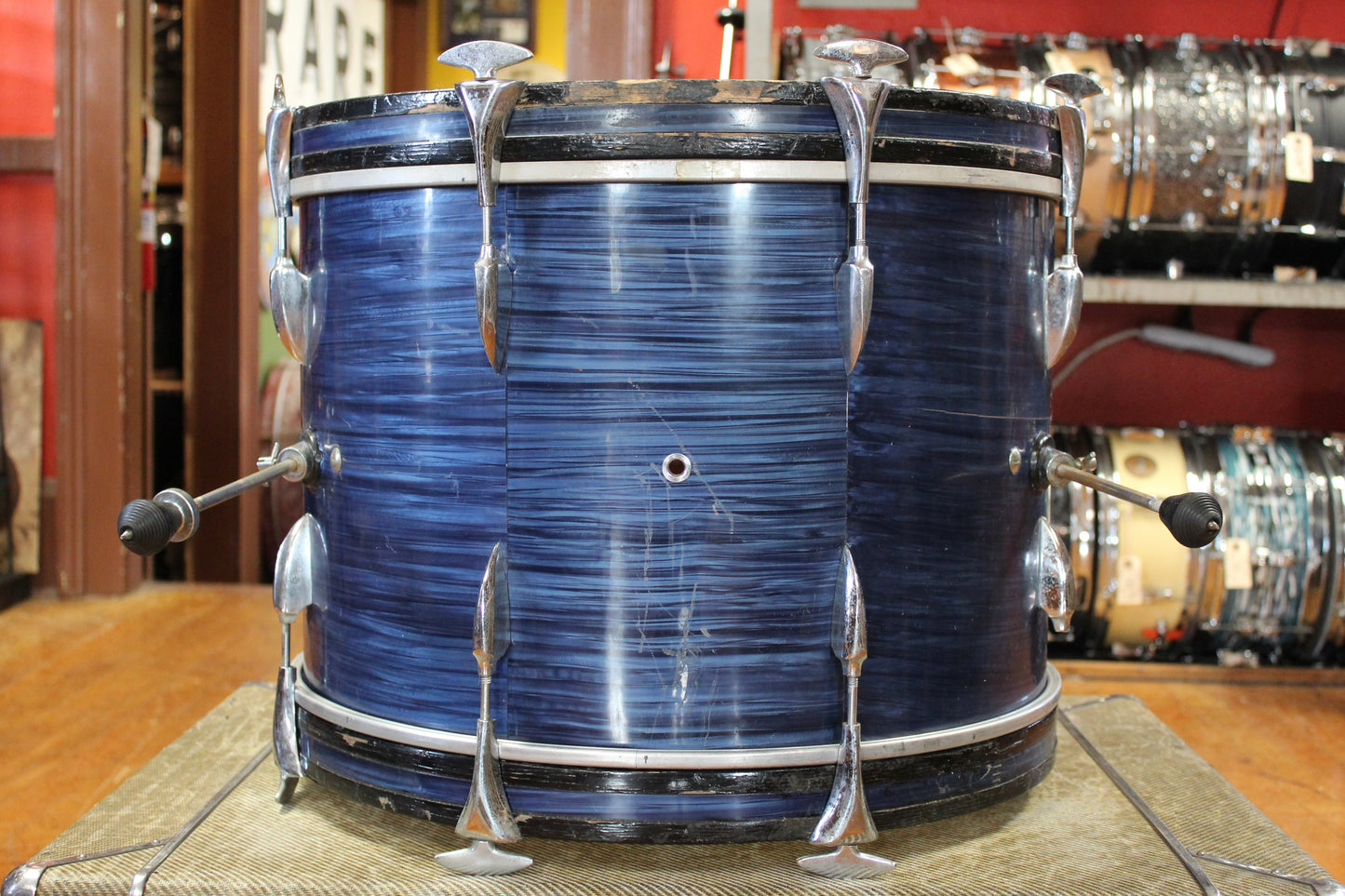 1960s Sonor New Orleans Outfit in Blue Strata 14x20 8x12 5x14