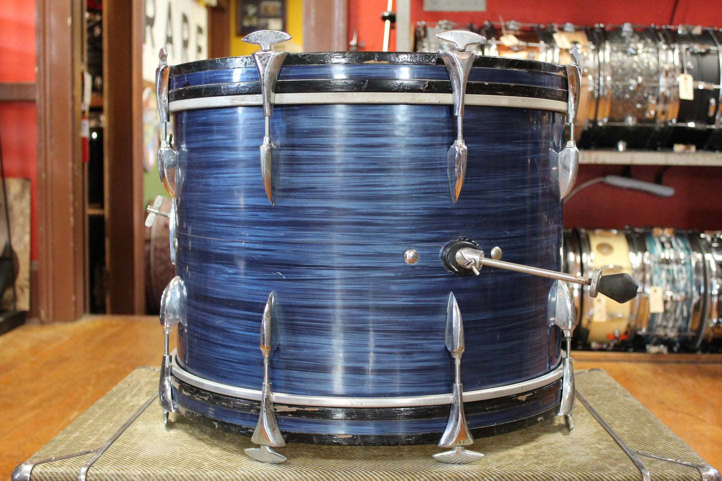 1960s Sonor New Orleans Outfit in Blue Strata 14x20 8x12 5x14
