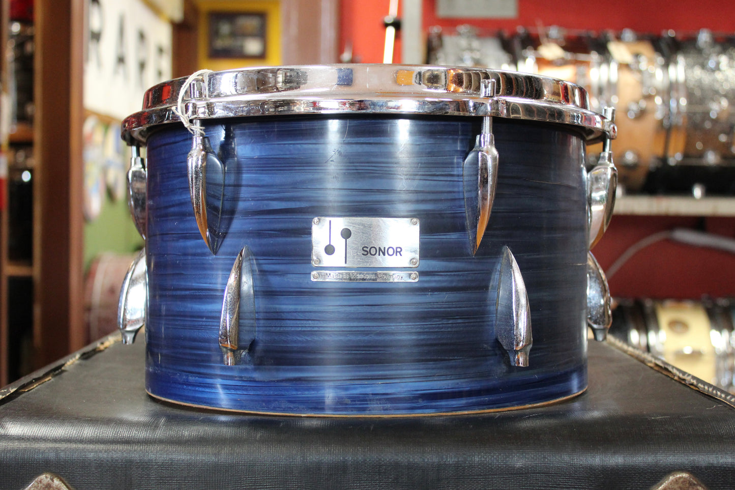 1960s Sonor New Orleans Outfit in Blue Strata 14x20 8x12 5x14
