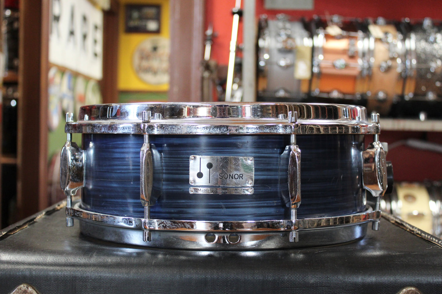 1960s Sonor New Orleans Outfit in Blue Strata 14x20 8x12 5x14