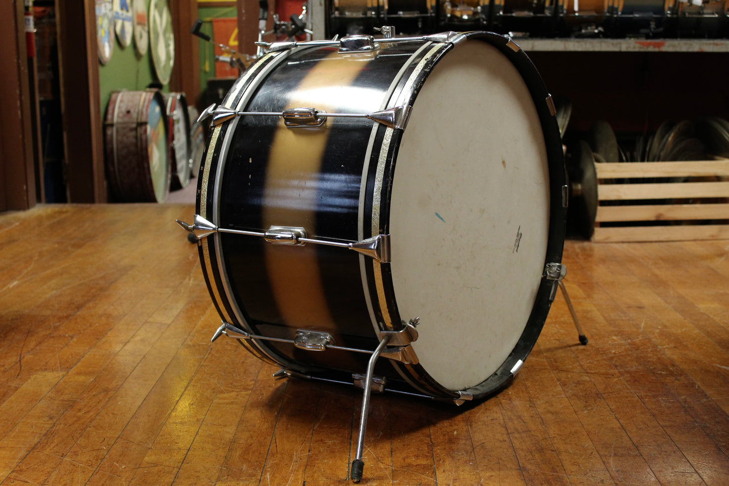 1950's Slingerland Swing Master Ensemble in Black and Gold Duco 12x22 8x12 5x14 (Optional 14x16 WFL Floor Tom Add On)