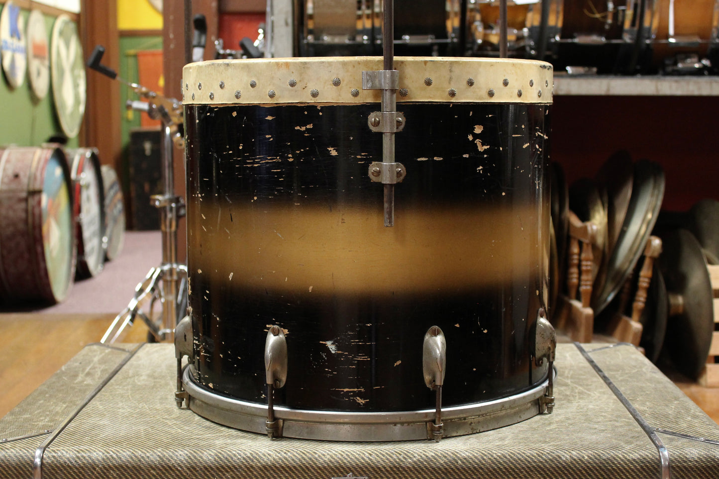 1950's Slingerland Swing Master Ensemble in Black and Gold Duco 12x22 8x12 5x14 (Optional 14x16 WFL Floor Tom Add On)