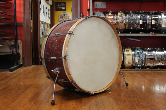 1950s WFL 14x28 Bass Drum in Mahogany Lacquer