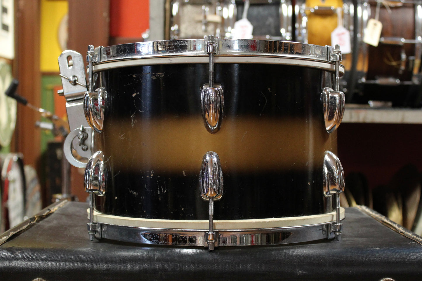 1950's Slingerland Swing Master Ensemble in Black and Gold Duco 12x22 8x12 5x14 (Optional 14x16 WFL Floor Tom Add On)