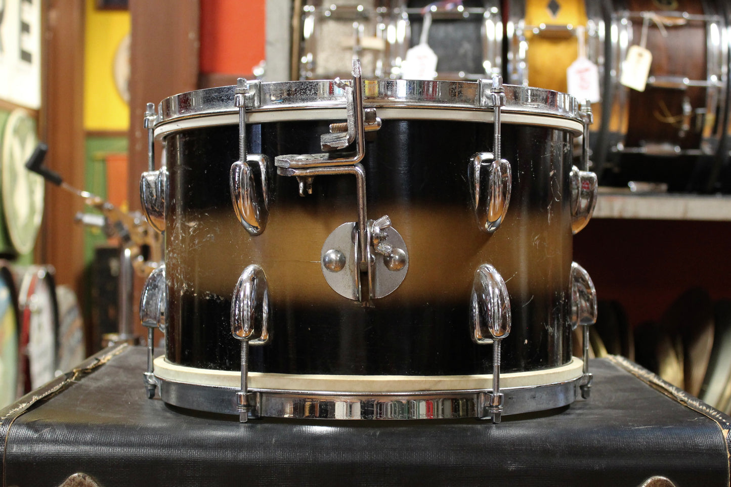 1950's Slingerland Swing Master Ensemble in Black and Gold Duco 12x22 8x12 5x14 (Optional 14x16 WFL Floor Tom Add On)